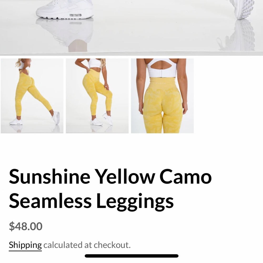 NVGTN Sunshine Yellow Camo Seamless Leggings